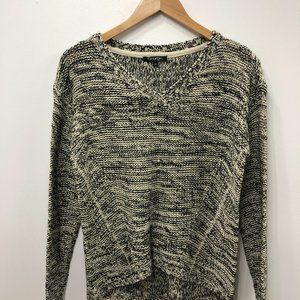 George High Low Women's Sweater with Elbow Patches